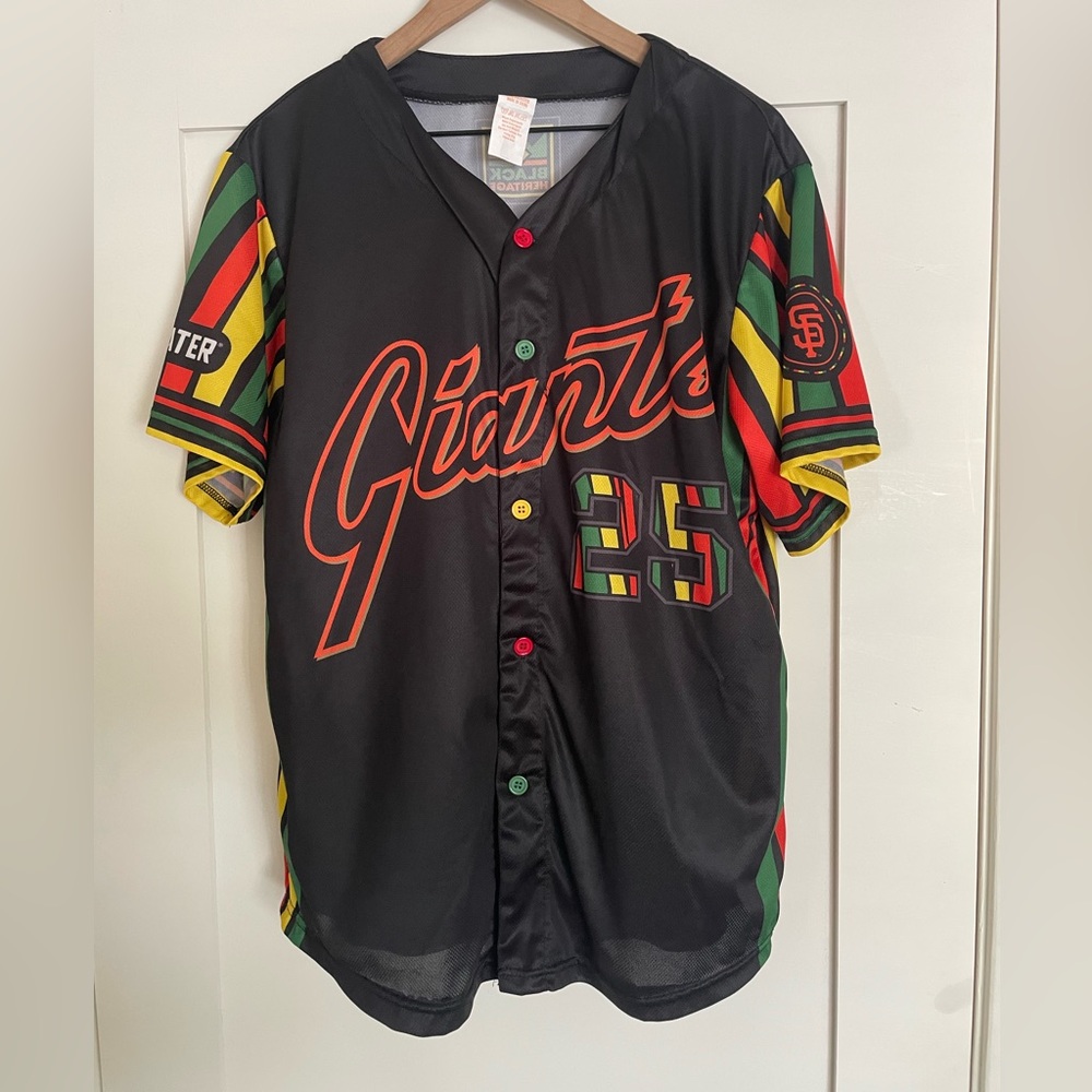 San Francisco Giants Black Heritage Multicolor MLB Jersey